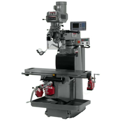 12" x 54" New Jet Vertical Mill Model JTM-1254RVS with Acu-Rite 203 3X (K) DRO, X, Y & Z Powerfeeds
